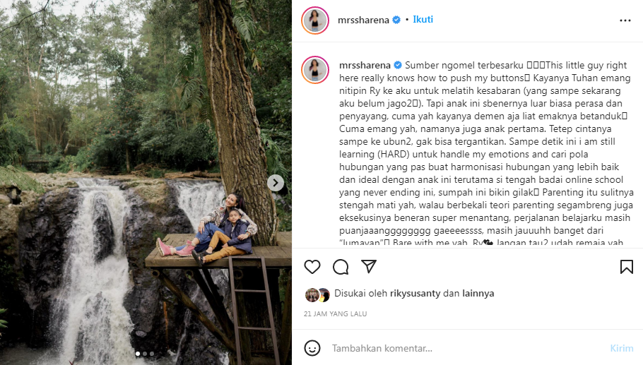 Sharena Delon Curhat Soal Parenting Putra Sulung: Sulit dan Menantang!