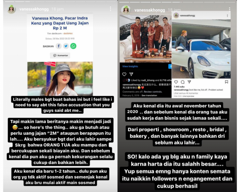 Vanessa Khong Angkat Bicara Tentang Uang Jajan 2 M dari Indra Kenz 5 Vanessa Khong Angkat Bicara Tentang Uang Jajan 2 M dari Indra Kenz