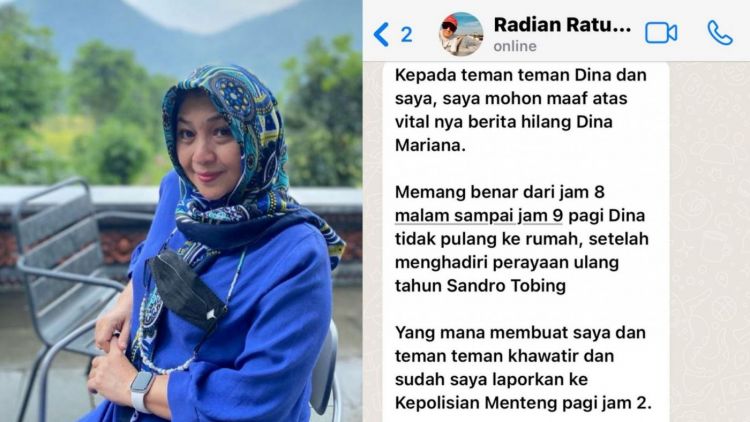 Penyanyi Dina Mariana Sudah Ditemukan, Usai Dikabarkan Hilang Diculik