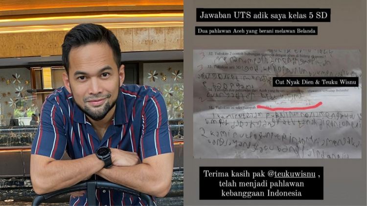 Teuku Wisnu Bagikan Jawaban Anak SD yang Sebut Namanya sebagai Pahlawan Aceh