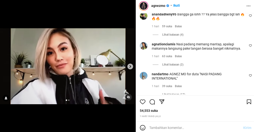Agnez Mo Bangga Kenalkan Nasi Padang saat Wawancara Grammy Award 3 Agnez Mo Kenalkan Nasi Padang di Wa