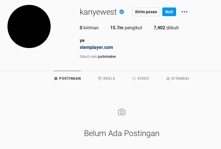 Akun Instagram Kanye West Disuspend Gegara Hal Ini