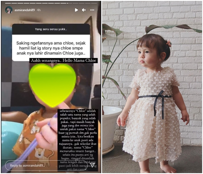 Asmirandah tak permasalahkan nama anaknya banyak ditiru