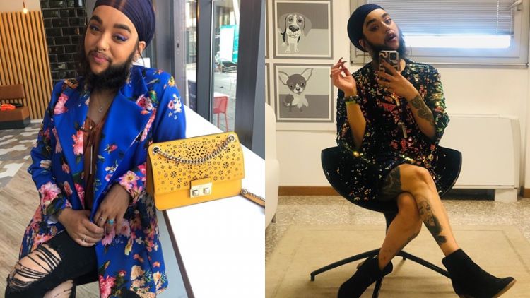 Potret Gaya Harnaam Kaur, Model Wanita Asal Inggris yang Berjenggot Lebat