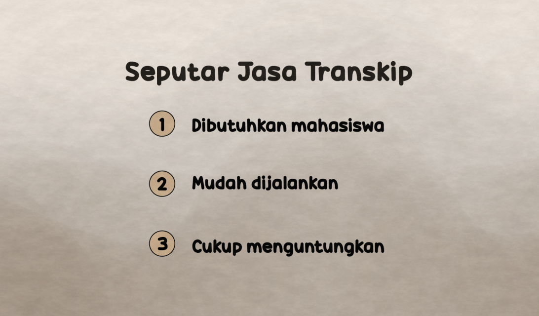 Fakta Jasa Transkip