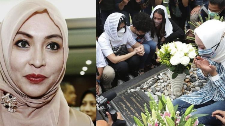 Angelina Sondakh Ziarah ke Makam Adjie Massaid, Minta Maaf 10 Tahun Tinggalkan Anak