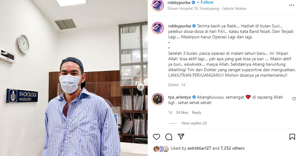 Tumor payudara Robby Purba aktif lagi