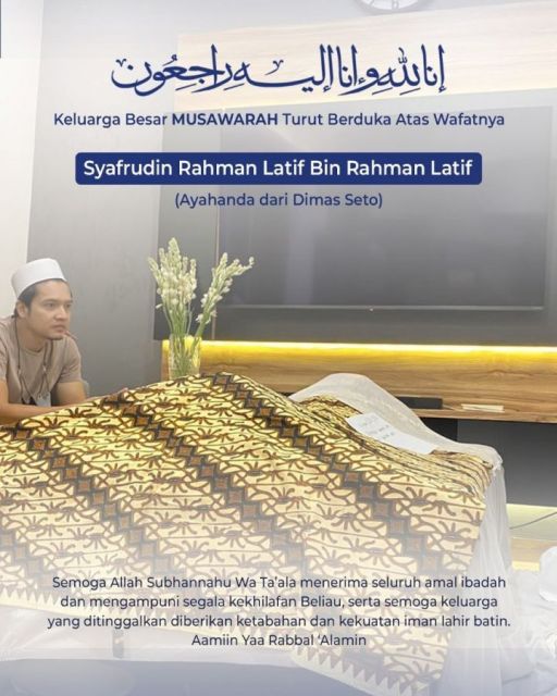 Ayah Dimas Seto Meninggal Dunia, Dimakamkan di TPU Tanah Kusir Hari Ini