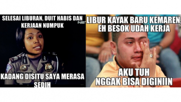 11 Meme Kocak Libur Lebaran Telah Usai, Lucu Tapi Bikin Nyesek!