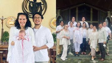 Anak Dimas Anggara dan Nadine Chandrawinata Resmi Dibaptis, Keluarga Dimas Ikut Hadir
