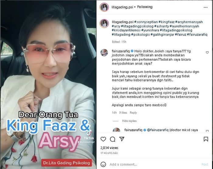 Sonny Septian Pasang Badan Usai Lita Gading Sebut Fairuz A Rafiq Arogan