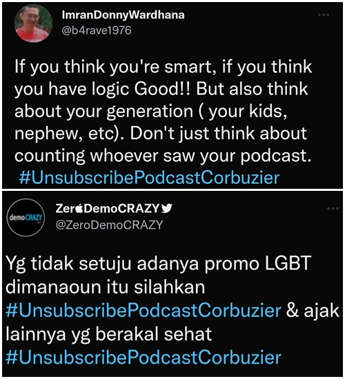 Kecaman warganet untuk konten Deddy Corbuzier