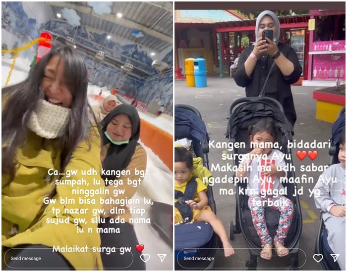 Curhat pilu Ayu untuk mendiang ibu dan adik