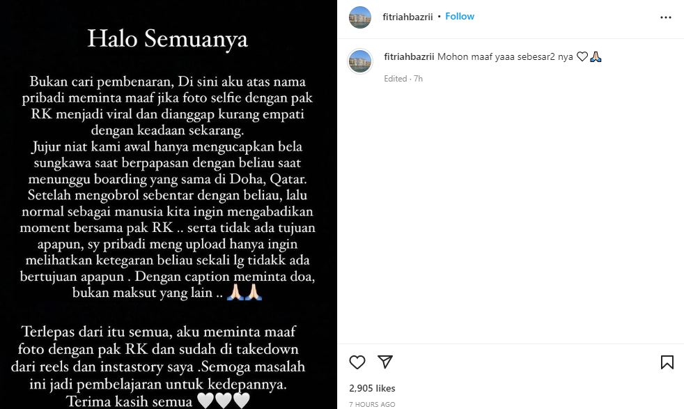 Ajak Ridwan Kamil Selfie saat Beduka, Selebgram Fitri Bazri Banjir Kritikan 9 Fitri Bazri