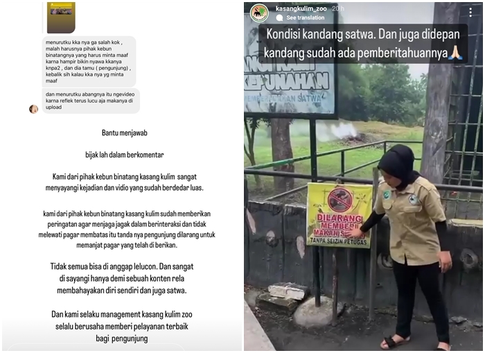 Klarifikasi Kebun Binatang Kasang Kulim