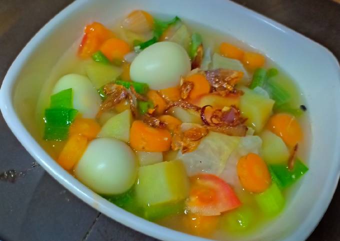 sop sayur telur puyuh