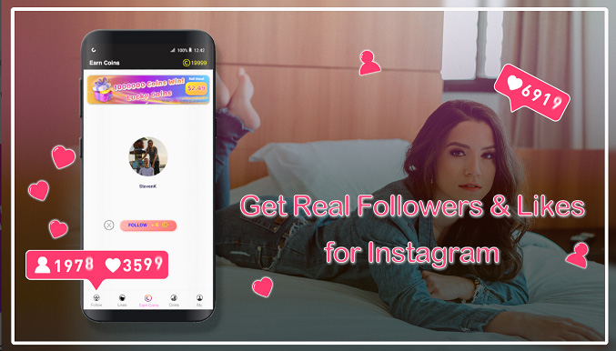 Screenshoot Get Real Followers for Instagram Organically