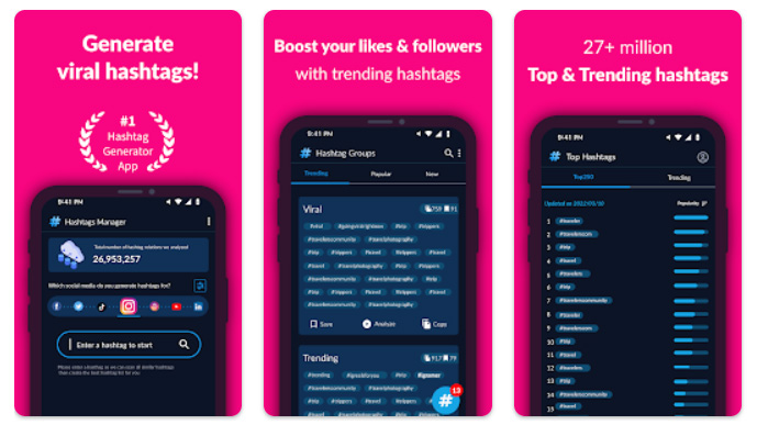 Hashtags Manager for Followers / Credits