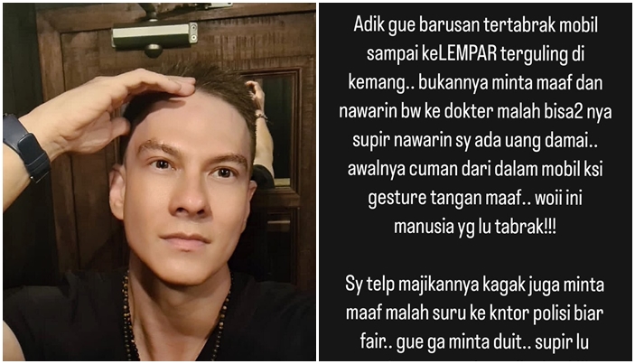 Adiknya Ditabrak Mobil, Bertrand Antolin Geram Pelaku Tawari Uang Damai