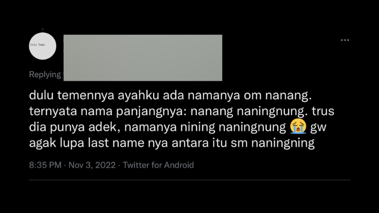 Apa Nama Orang Paling Unik yang Pernah Kamu Dengar? Dijamin Masih Kalah dengan Cerita Warganet ini