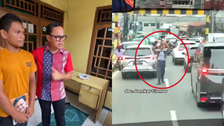 Cerita Alfin, Remaja SMP yang Viral Bukakan Jalan untuk Damkar di Tengah Kemacetan