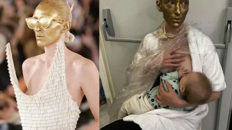 Sibuk di Paris Fashion Week, Model Maggie Maurer Sempatkan Menyusui Anak di Belakang Panggung