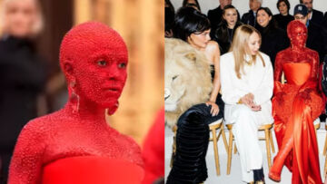 Doja Cat Tampil di Paris Fashion Week Bertabur Kristal Swarovski Merah, Dari Ujung Kepala Hingga Kaki