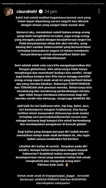 Dukungan Cinta Laura kepada dua pelajar SMPN 1 Ciawi