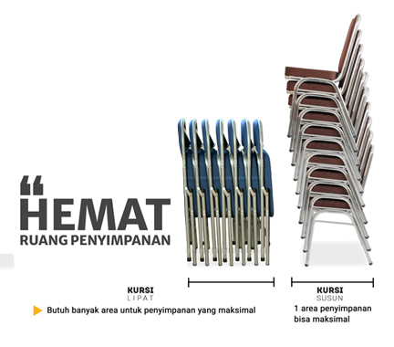 Kursi Susun Hemat Penyimpanan