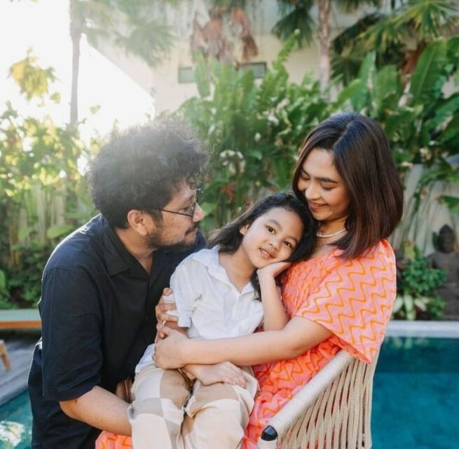 Kunto Aji, istri dan anak pertamanya