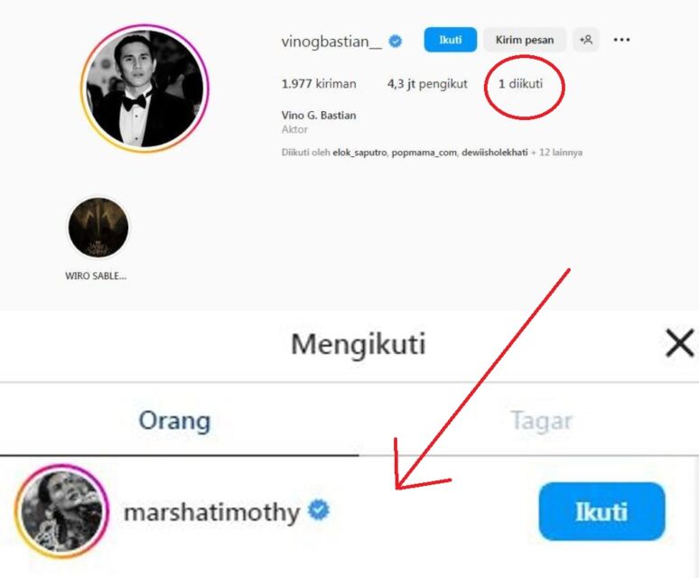 Sering Dikira Bucin, Ternyata ini Alasan Vino G. Bastian Cuma Follow Marsha Timothy di Instagram
