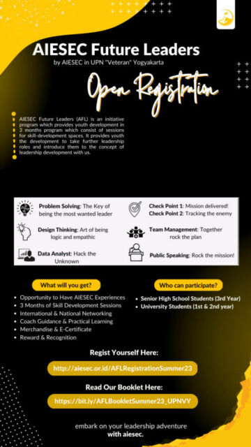Pengen Ikut Program Pengembangan Diri yang Udah Include Semuanya? Yuk Join AIESEC Future Leaders!