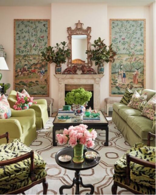Perpaduan Warna Chinoiserie. Photo by The Glam Pad on Pinterest