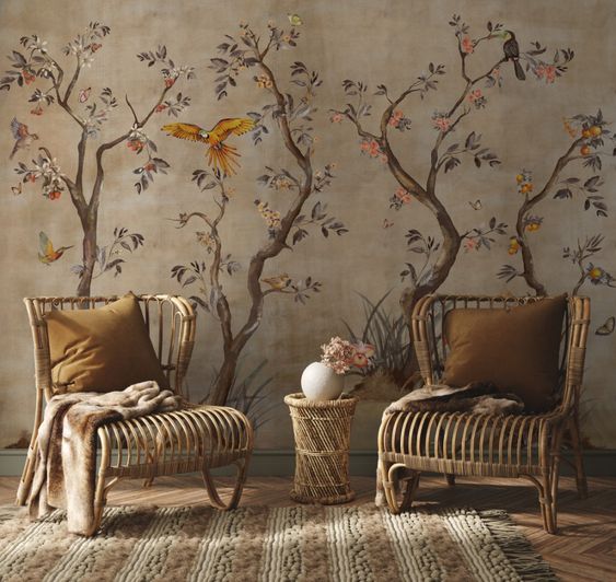 Motif Chinoiserie. Photo by Wallmur on Pinterest