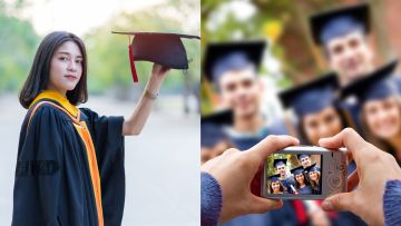 14 Gaya Foto Wisuda Sendiri & Bersama yang Keren Terbaru