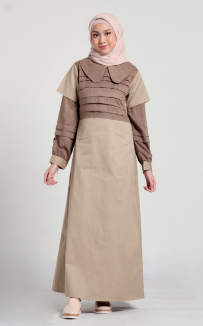 Baju Mocca Cocok dengan Jilbab Warna Apa? 7 Kombinasi Ini Bisa Kamu Tiru! 17 dress mocca dan hijab bright