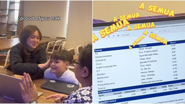 Jessica Iskandar Bangga, El Barack Borong Nilai “A” di Rapor Sekolahnya