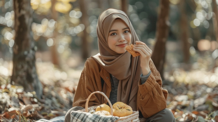 10 Ide Outfit Piknik ke Taman untuk Hijaber, Nyaman Buat Refreshing