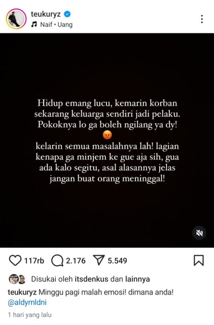 Aldy Maldini dapat sindiran sesama rekan eks coboy Junior