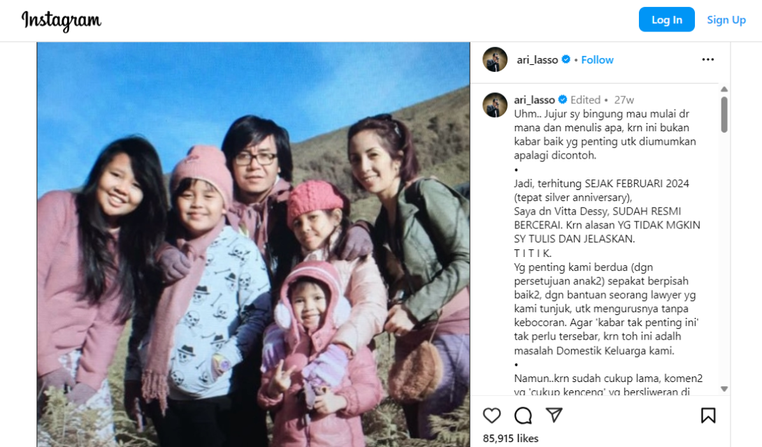 artis bercerai meski lama menikah-Arilasso