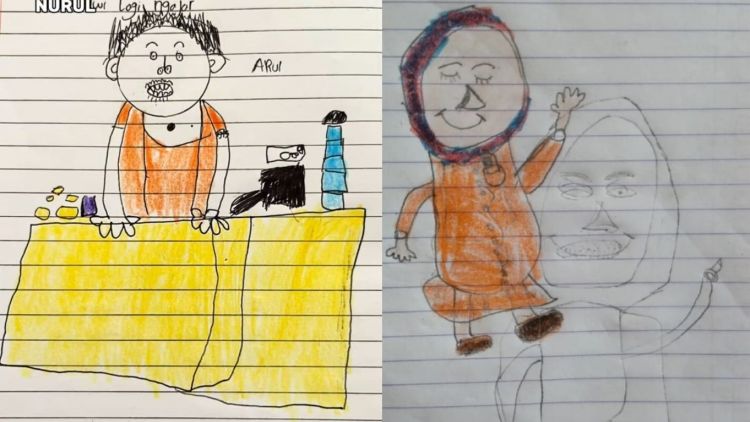 7 Hasil Gambar Anak SD waktu Pelajaran Seni Rupa yang Bikin Ngakak Brutal!