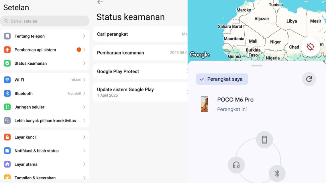 aktifkan find my device