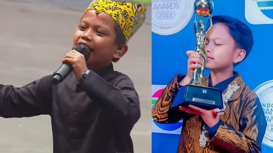 Farel Prayoga saat tampil di istana dan memenangkan award