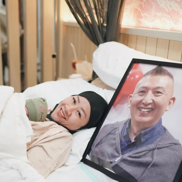Mama Udon setelah melahirkan baby udon