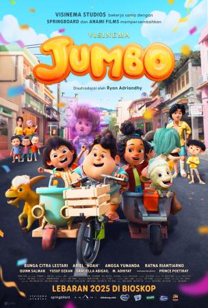Film animasi buatan indonesia-Poster film Jombo yang rilis lebaran 2025