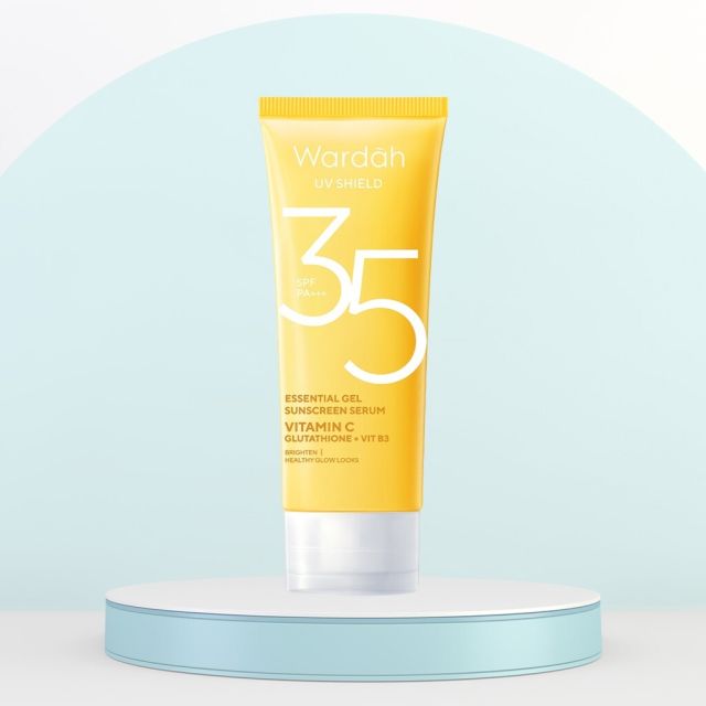 wardah uv shield essential gel sunscreen serum spf 35 pa+++