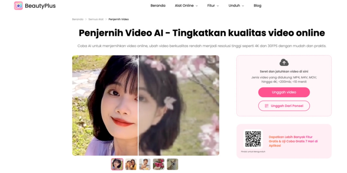 Beri 'Glow Up' pada Video Lama Anda: Panduan Membersihkan dan Upscale ke Kualitas 4K 4 beautyplus