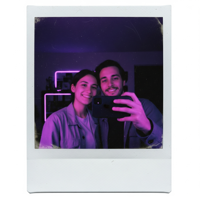 contoh foto polaroid produksi ai