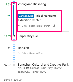 Tutorial naik MRT Taiwan dengan Bantuan Google Maps 44 Tutorial naik MRT Taiwan dengan Bantuan Google Maps