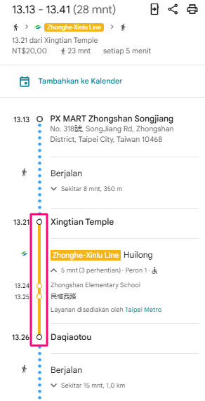 Tutorial naik MRT Taiwan dengan Bantuan Google Maps 39 Tutorial naik MRT Taiwan dengan Bantuan Google Maps